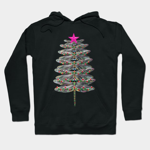 Dragonfly Holiday Tree Hoodie by StuffWeMade